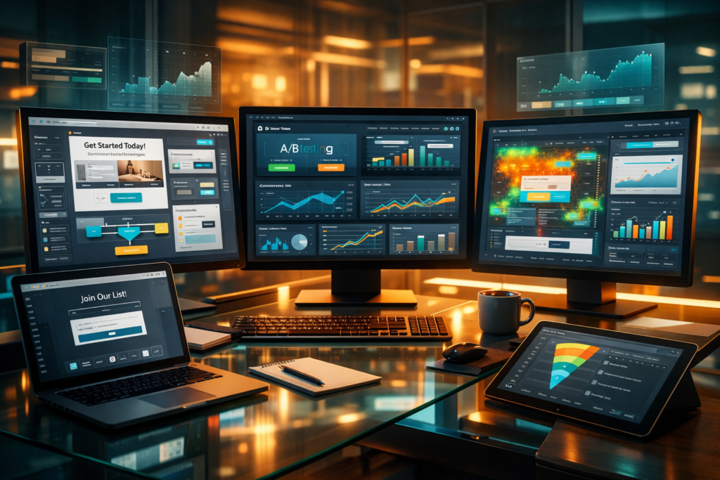 best landing page builders for conversions dashboard comparison