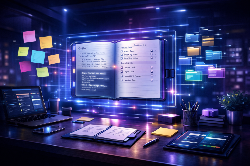 best note-taking apps for productivity digital workspace interface